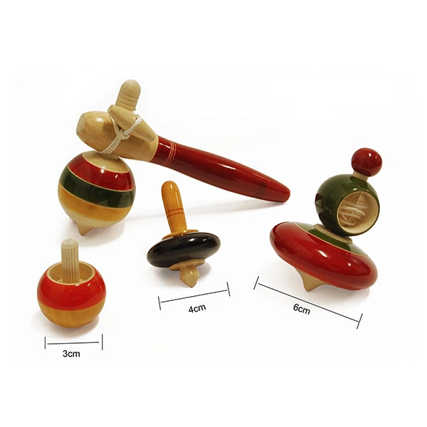Merry Tops Wooden spinning tops-3