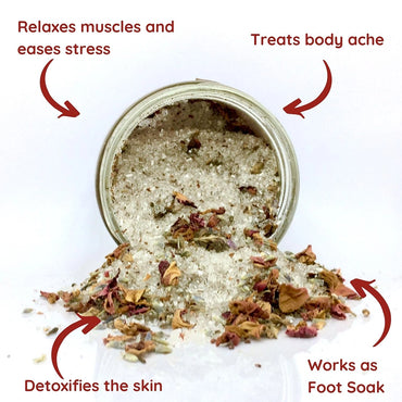 Vishisht Natural Rose Lavender Bath Salts- 250 Grams (Pack of 5)