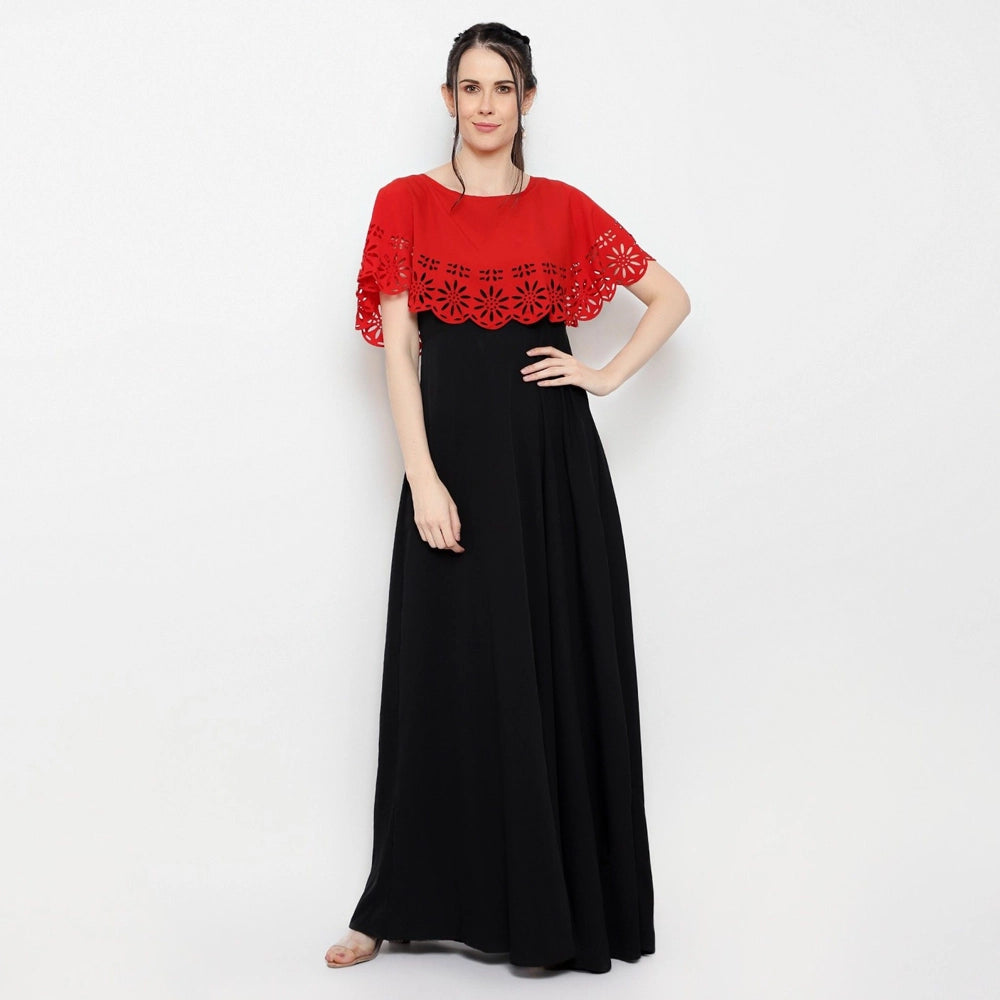 O Madam Crepe Solid Sleeveless Round Neck Maxi Casual Kurti for Women (Pack of 5)