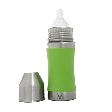 VOIK Stainless Vega Wide Mouth Baby Feeding Milk Bottle 240ml-Green1