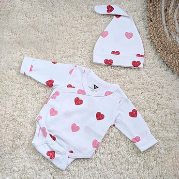 Organic Cotton Heart print Newborn-2