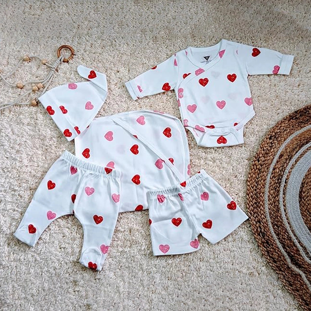 Organic Cotton Heart print Newborn-3