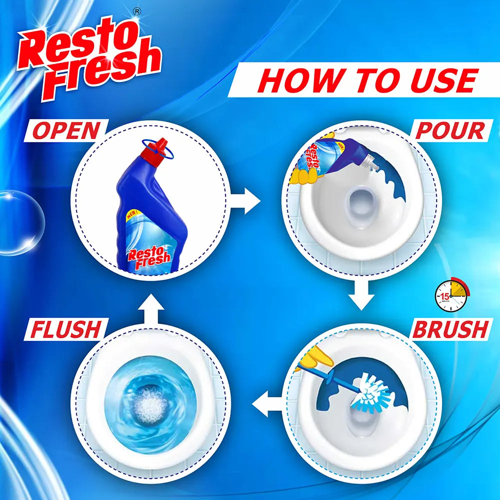 PACK OF 24 Restofresh Toilet Cleaner-1000 ml - Copy-3