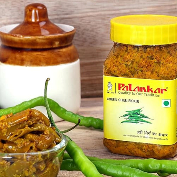 Patankar Green Chilli Pickle- 250gm-3
