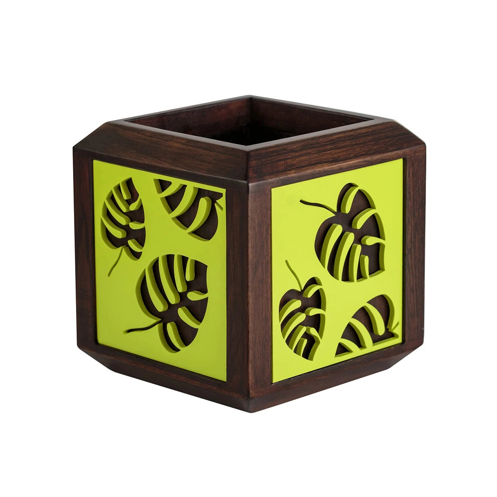 Point of Hue QUBO Gooseberry Green Leaf Planter Pot