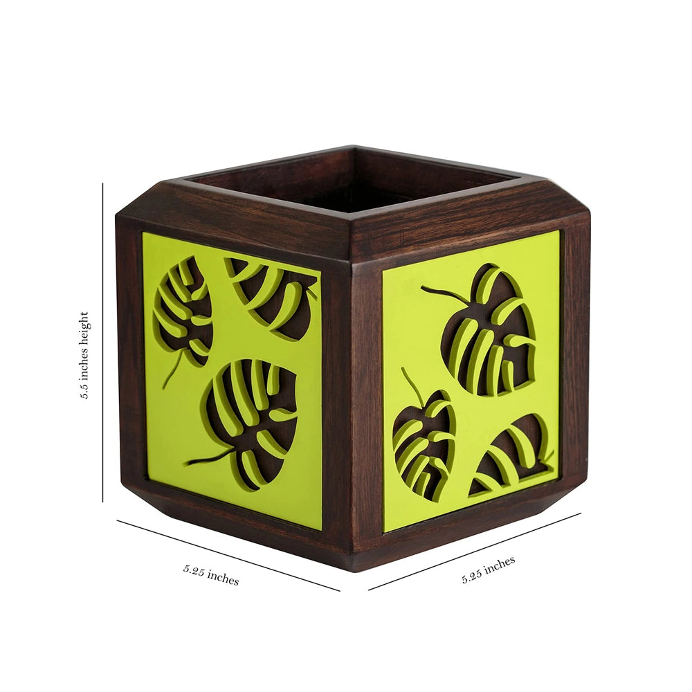 Point of Hue QUBO Gooseberry Green Leaf Planter Pot.3