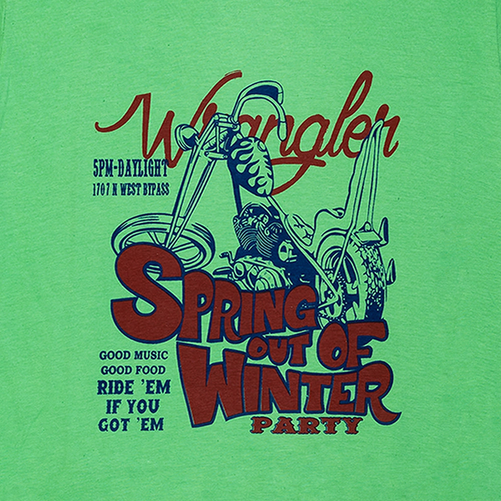 Powermerc Cotton Chest Printed T-shirts for Men-Light Green-2