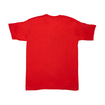 Powermerc Cotton Chest Printed T-shirts for Men-Red-1