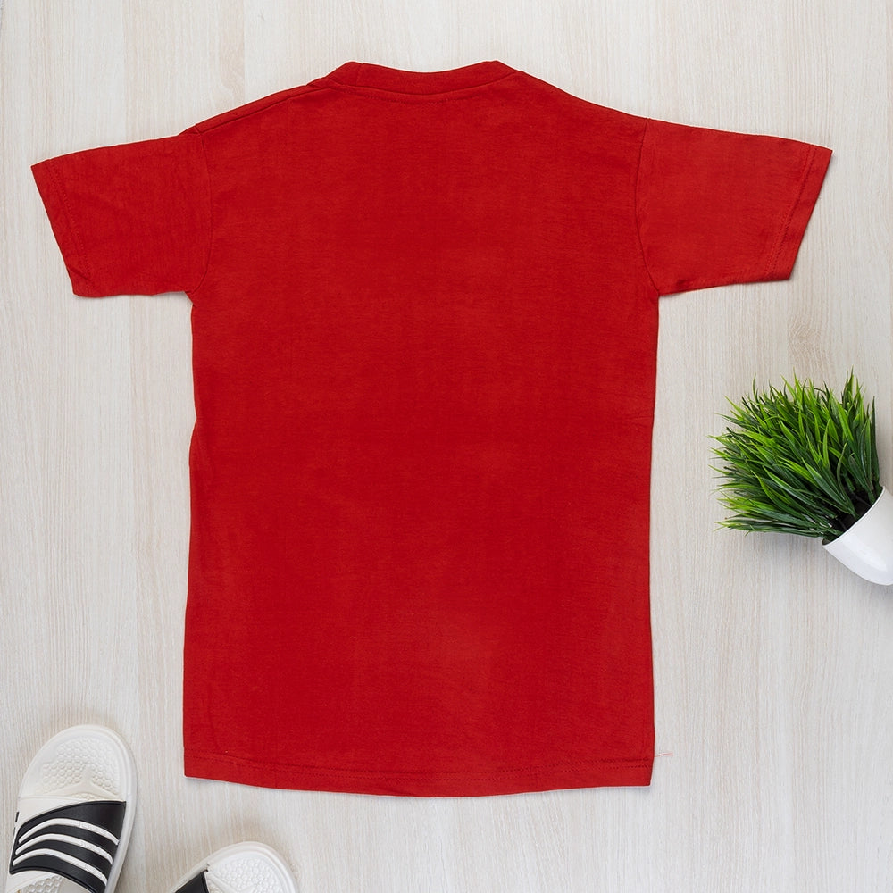 Powermerc Cotton Tees for Kids-Red-1