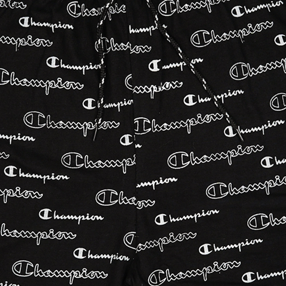 Powermerc Printed Shorts Written Champion all over in shorts-Black-3