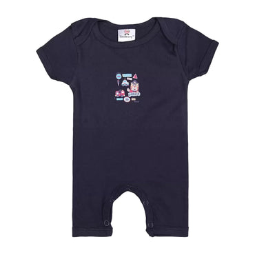 Romper For Baby Boys & Baby Girls Printed Cotton Blend (Blue, Pack of 3)-1