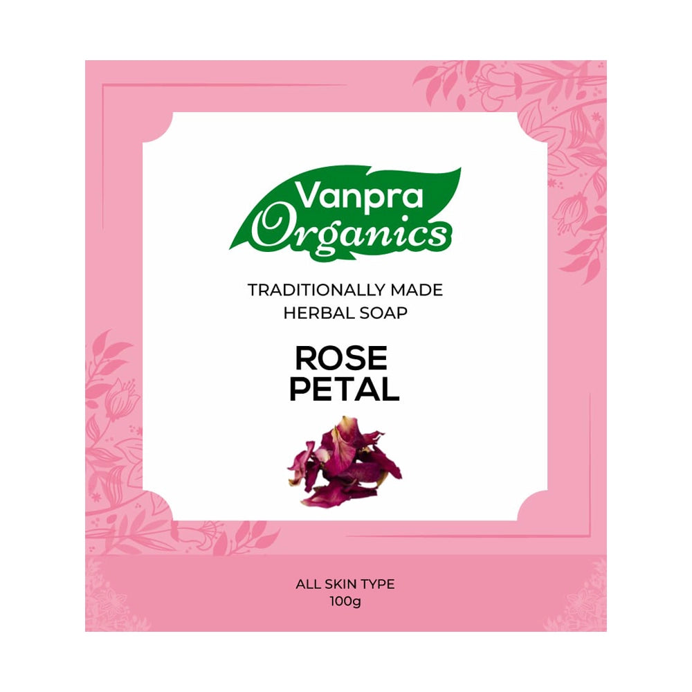 Rose petals hand made herbal soap-1