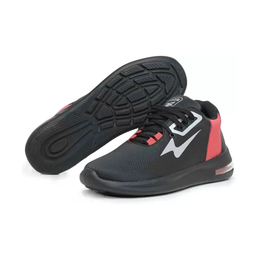 Running Shoes For Mens (Black, Red)-4