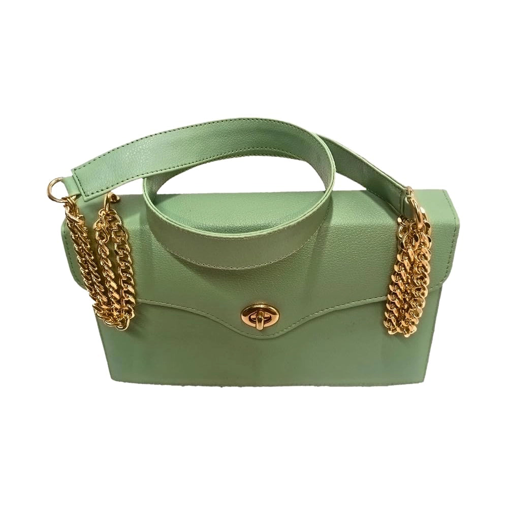 S F BAG WORLD Green sling bag-4