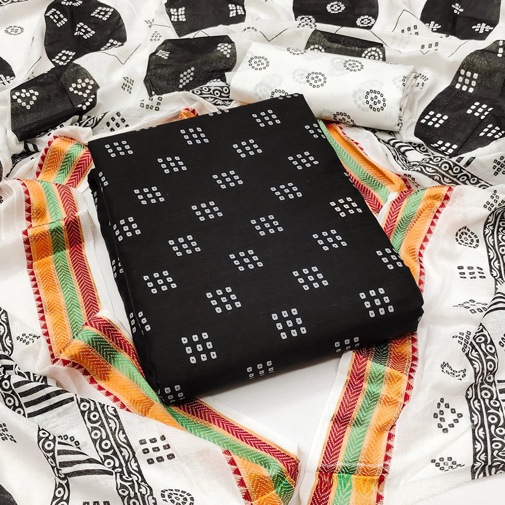 SC-Unstitched Womens Pure Cotton Salwar Suit Sets.4