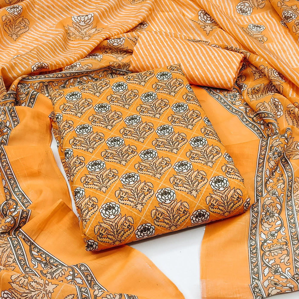 SC-Womens Unstitched Pure Cotton Salwar Suits 8