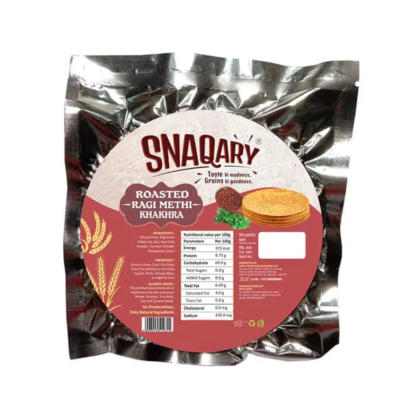 Snaqary Roasted Ragi Methi Khakhra 1