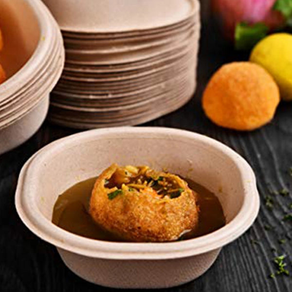 Sri Gururaya Sugarcane biodegradable bowl-350ml (2)