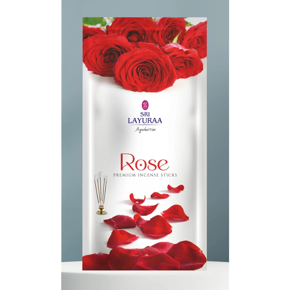 Sri Layuraa Agarbattis Lavender, Jasmine, Rose Flavours Premium Incense Sticks- 44 Sticks / Pack