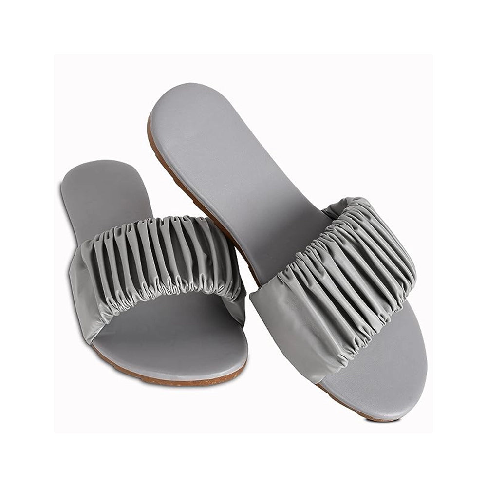 INDI CRAFT FASHION Stylish Scrunchies Slippers For Girls And Women / For Casual Wear And Semi Formal Occasion Sandal Chappals For Girls / Women Flat Stylish / Butterfly Fashion Jutti / Women Loafers / Bellies And Mojaris For Women (Pack Of 6 Pairs)