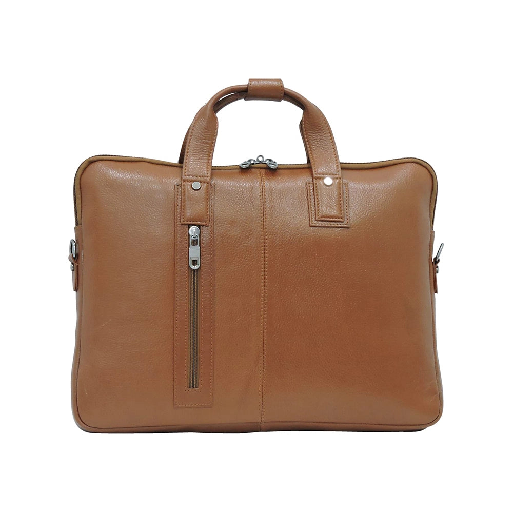 Blizz Leather Vertical Zip Laptop Messenger Bag fits up to 16.5-inch laptop - Accord (Pack of 3)