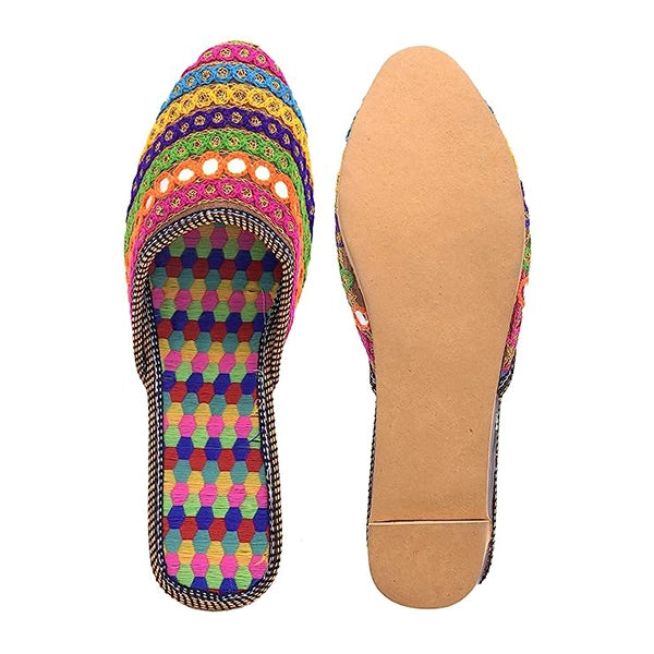 Women's Stylish Comfortable Mirror Mojari Jutti-2