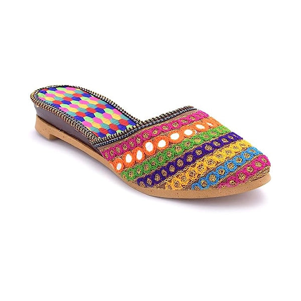 Women's Stylish Comfortable Mirror Mojari Jutti-3