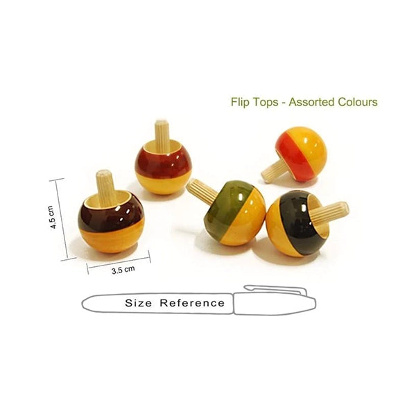 Wooden spinning tops-3