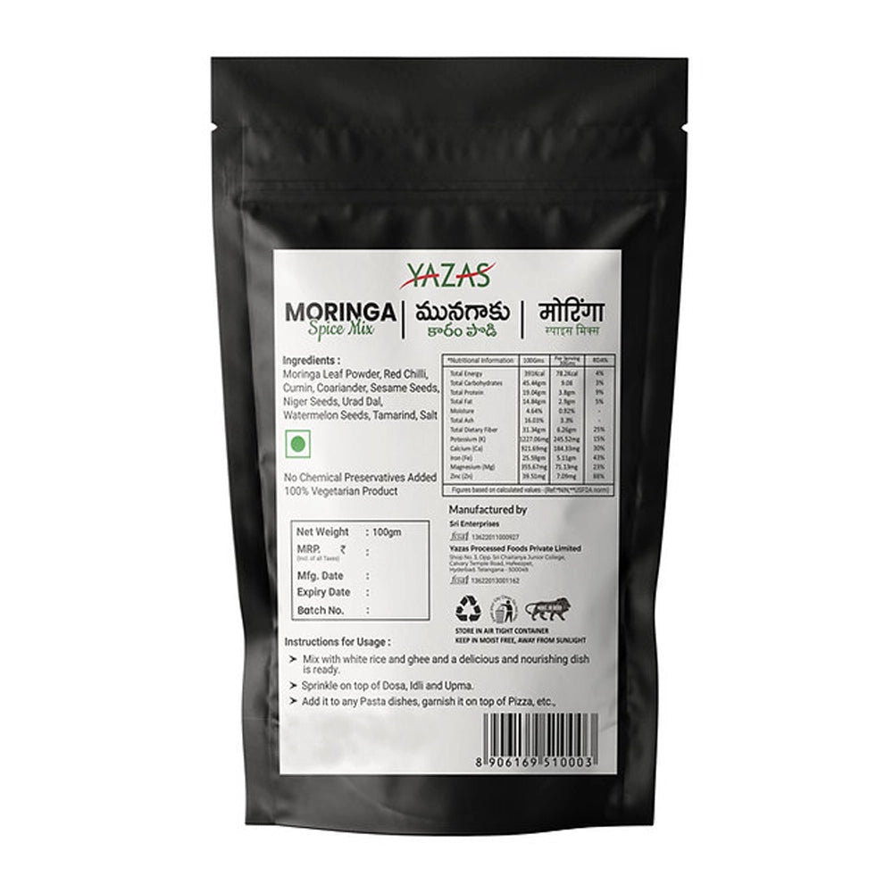 YAZAS Moringa Spice Mix Powder- Pack of 20.1