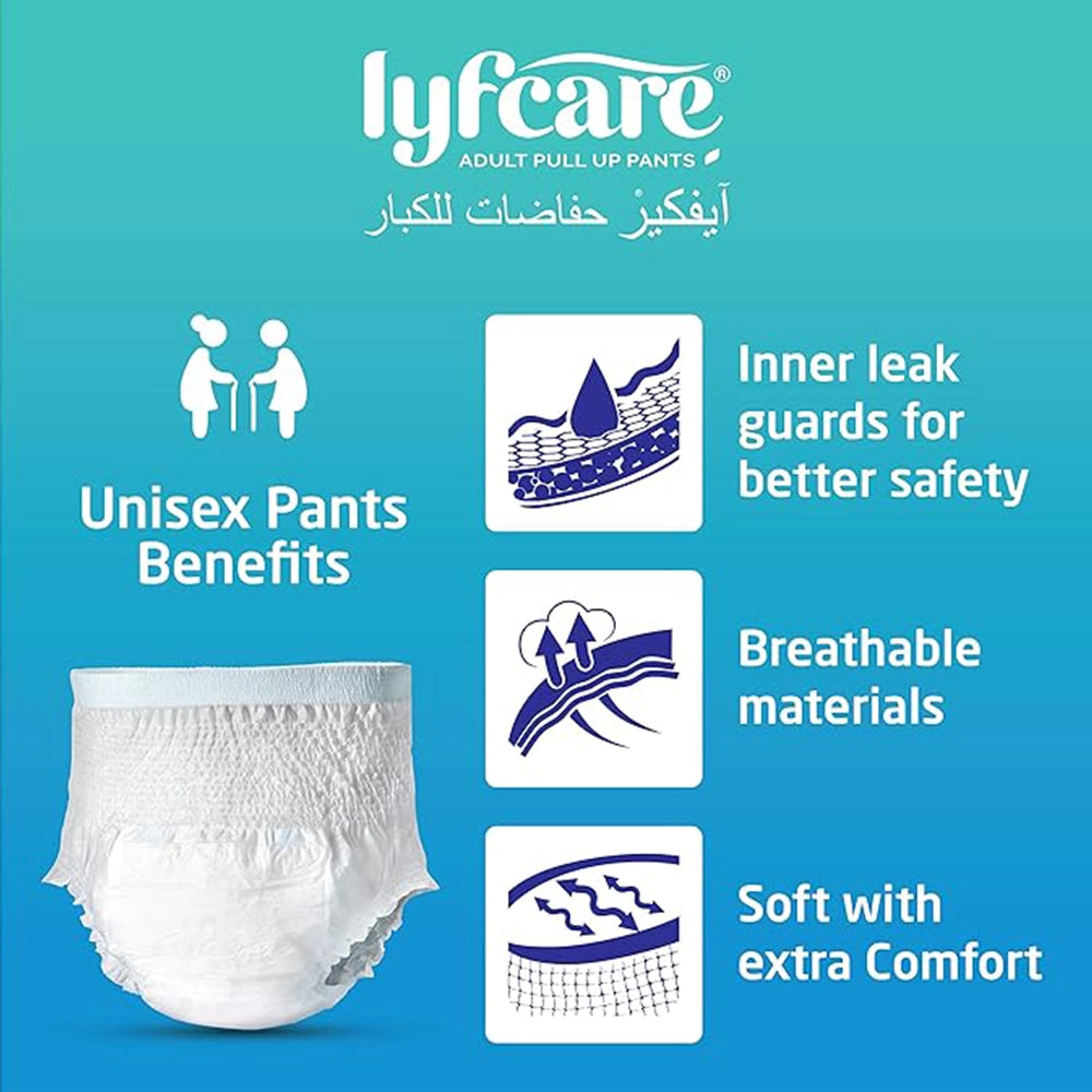 lyfcare Adult Pull Up Diaper Pants for women & men- XL size-5