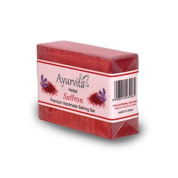 A H Handmade Saffron Soap Bathing Bar 125 gram -1