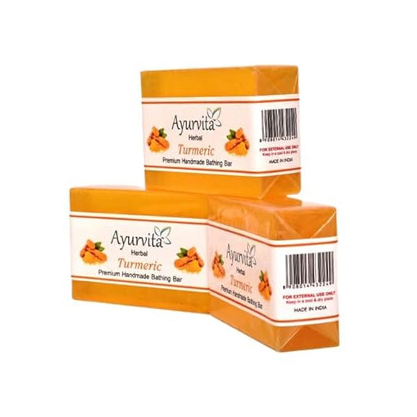 A H Handmade Turmeric Soap Bathing Bar 125 gram -2