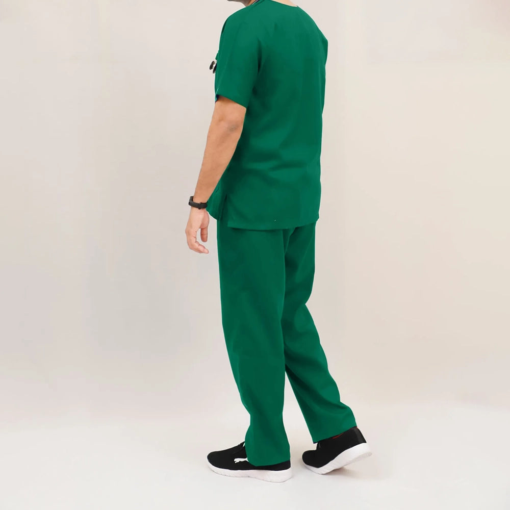 AI-Premium Scrub Suit (Spun Fabric)-Green-3
