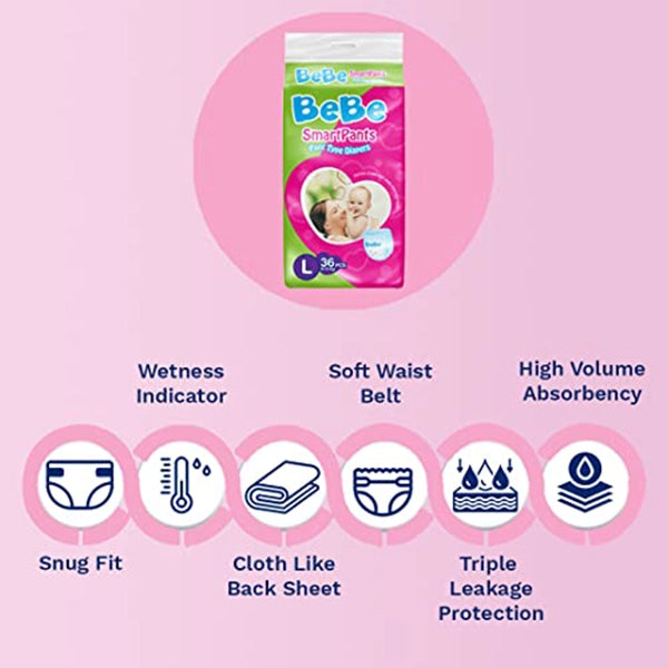 Bebe Baby Pant Type Diapers Medium.2