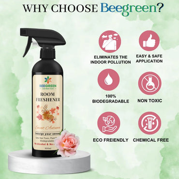 BeeGreen Room Freshener Sweet Autumn/ Floral Fragrance- 500ml (Pack of 6)