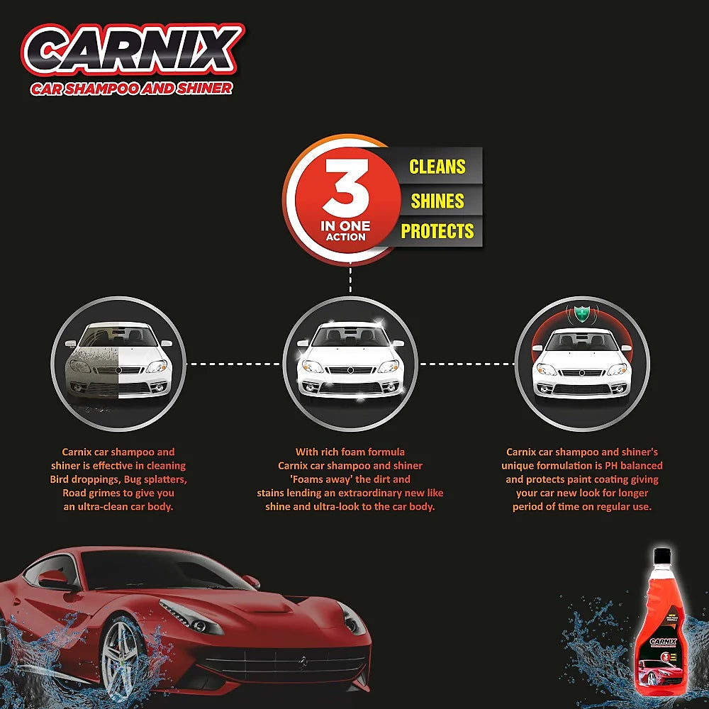 Carnix Car Shampoo and Shiner-500 ml 3