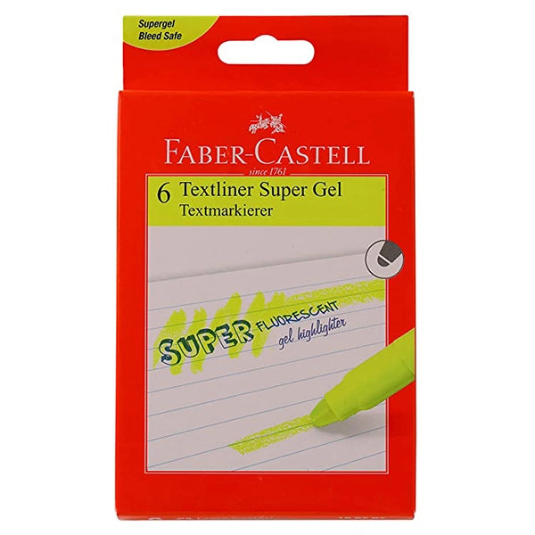 Faber-Castell Gel Textliner Pen, 6 Pieces / Pack