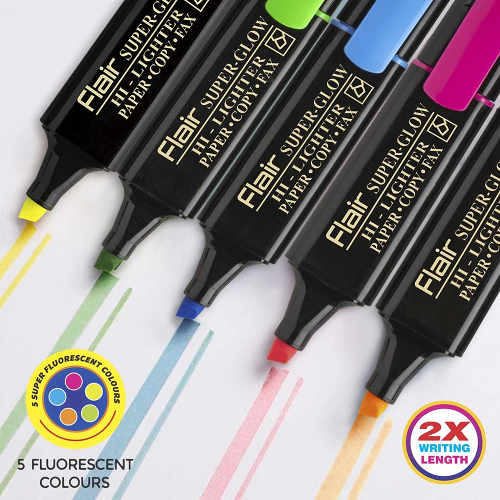 FLAIR 5 Shades Super Glow Highlighter Blister-3