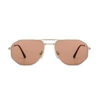 Gold Brown Aviator UV Protected Sunglasses-2