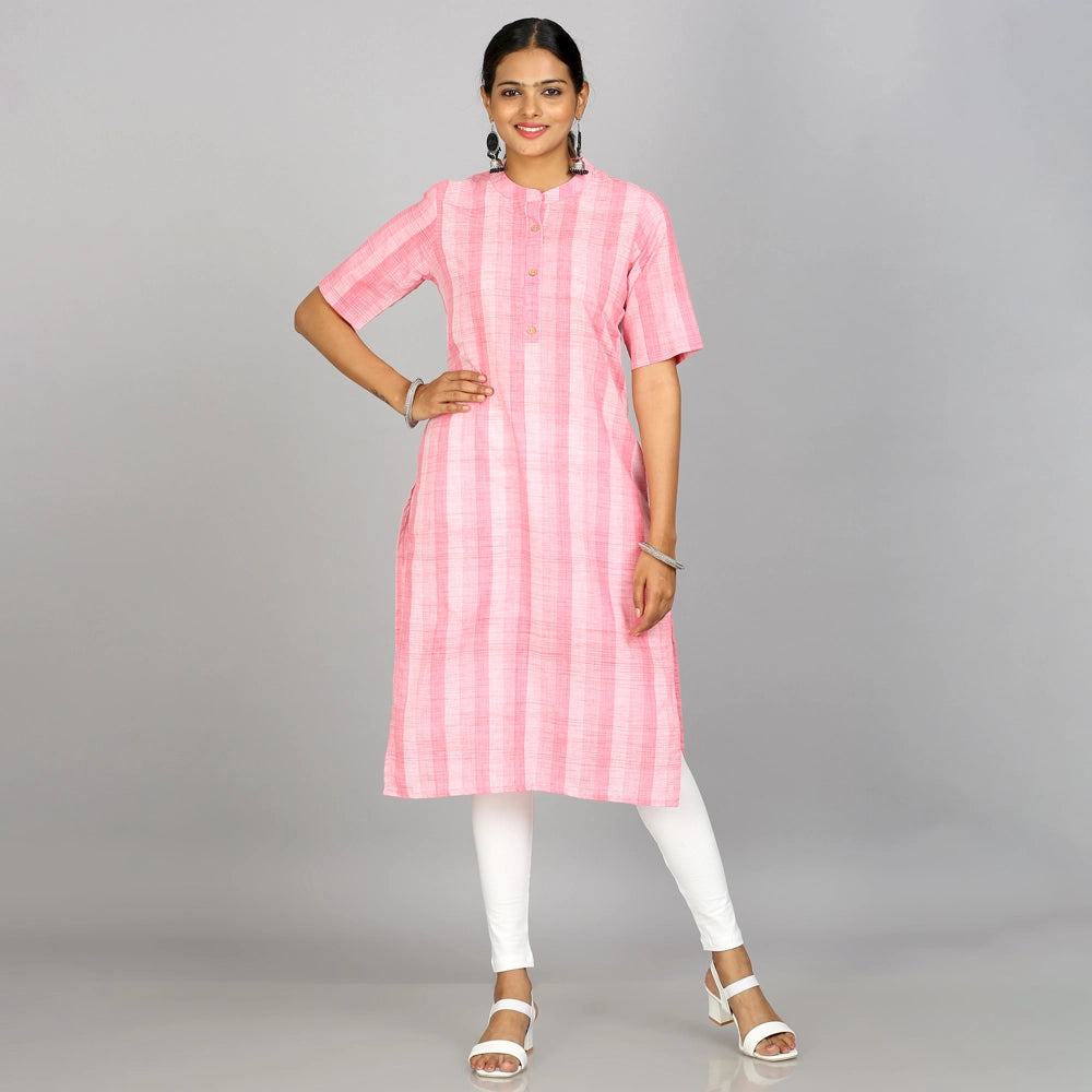 Kansie 100% Pure Cotton Kurta for Work Occasion with Stripes Pattern (Pack of 5)