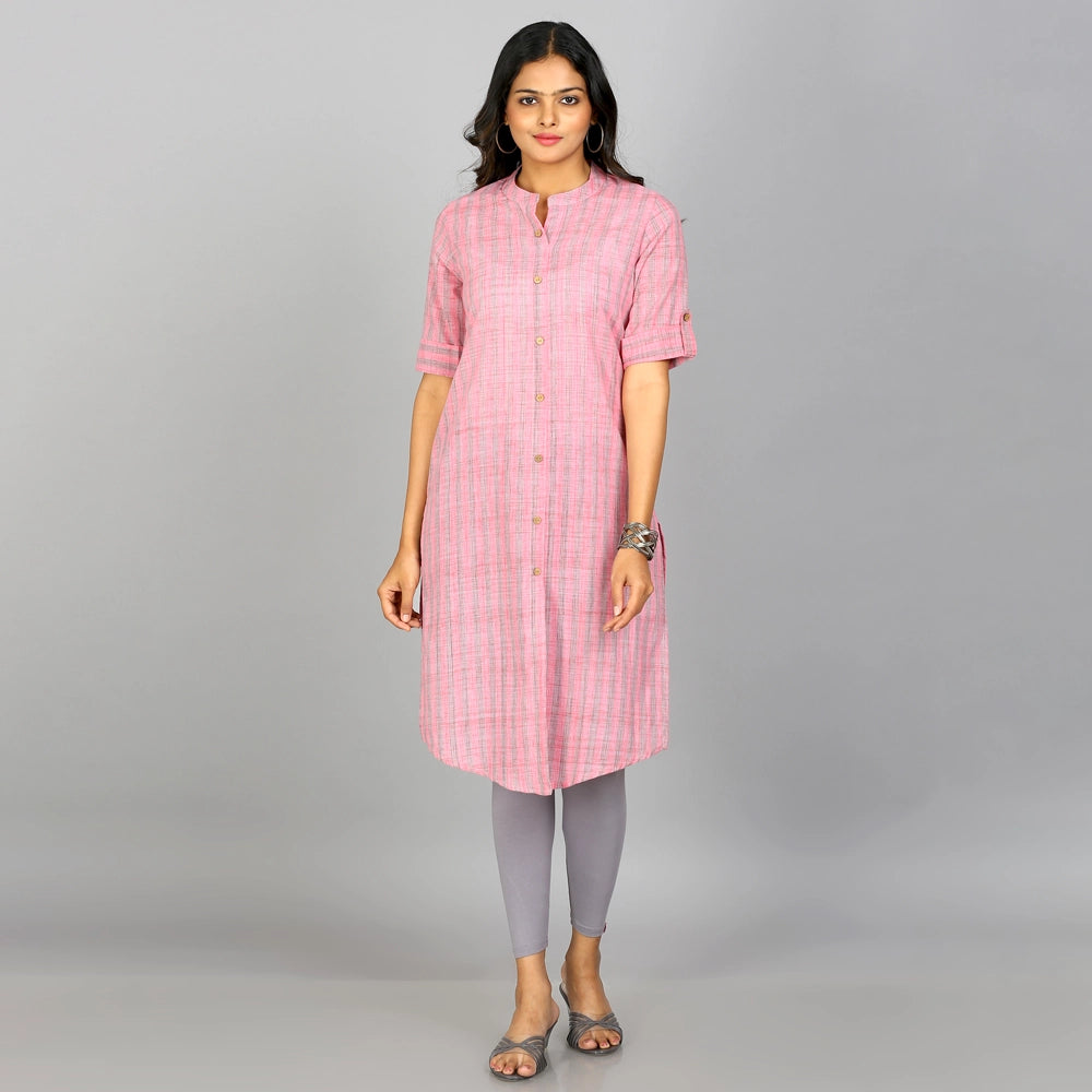 Kansie 100% Pure Cotton Kurta for Work Occasion with Stripes Pattern (Pack of 5)