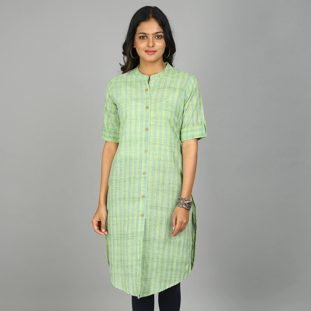Kansie 100% Pure Cotton Kurta for Work Occasion with Stripes Pattern (Pack of 5)