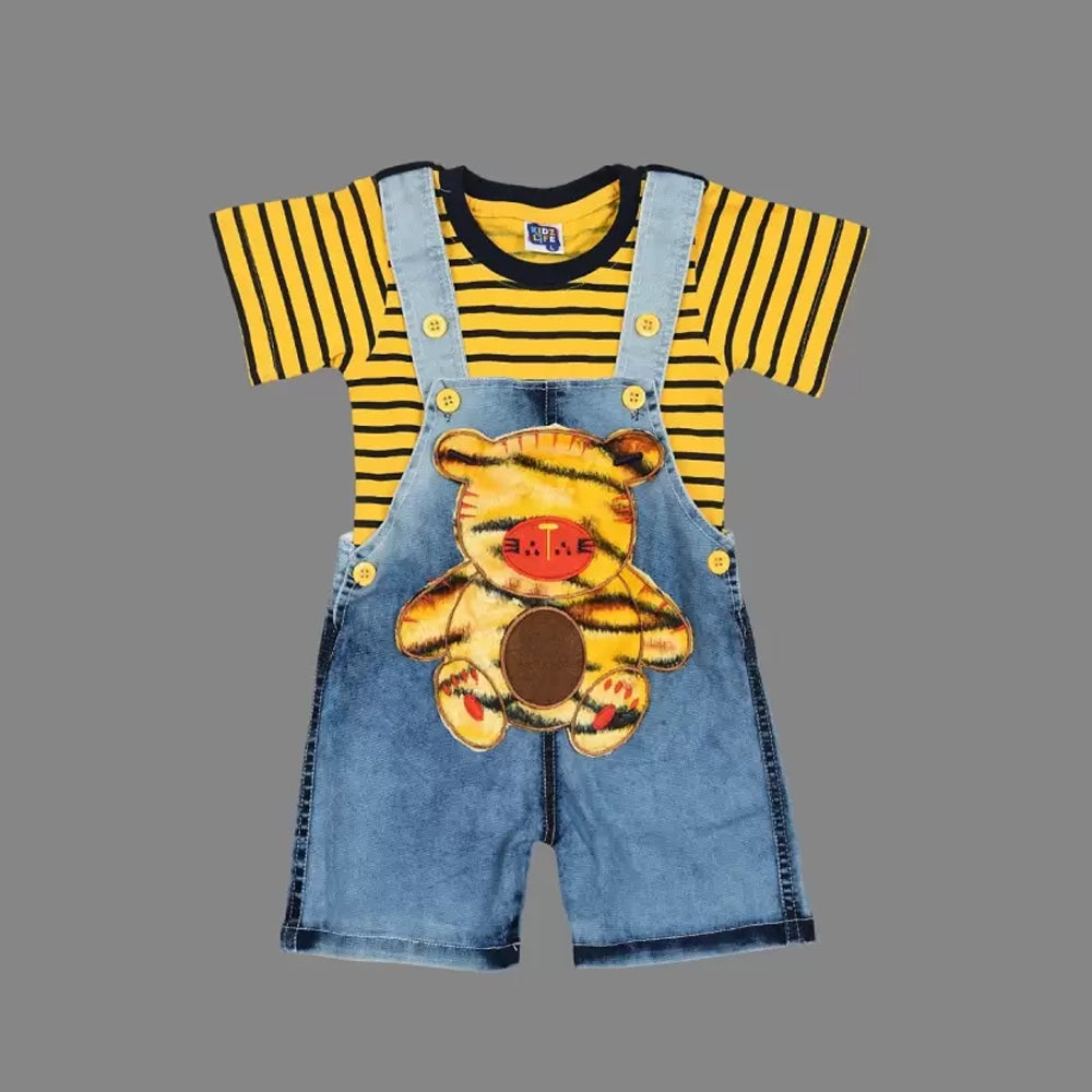 KIDZLIFE Dungaree Yellow