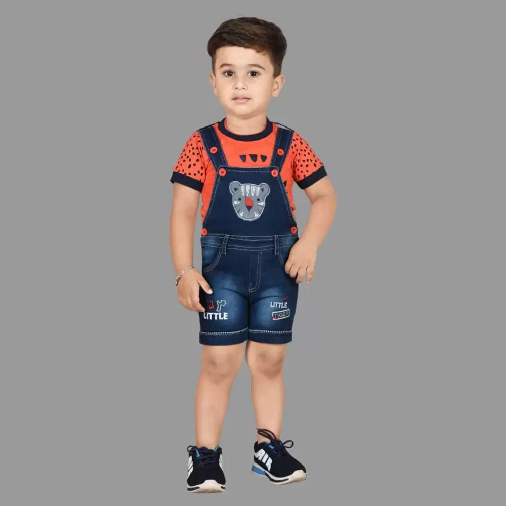 KIDZLIFE Dungarees Orange (2)
