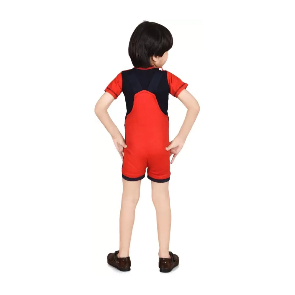KIDZLIFE Dungarees Red (3)