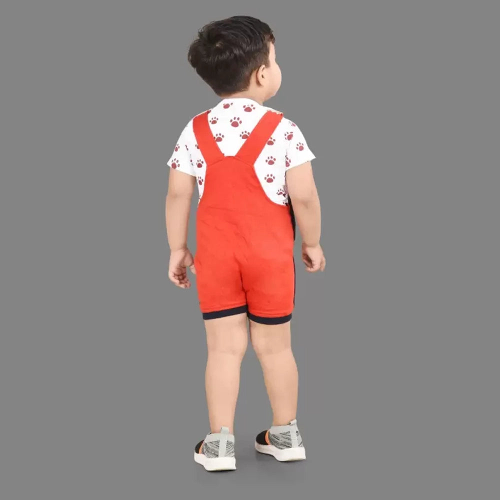KIDZLIFE Dungarees set Red (2)
