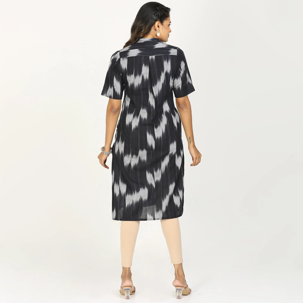 Kansie 100% Pure Cotton Ikat Kurta (3)