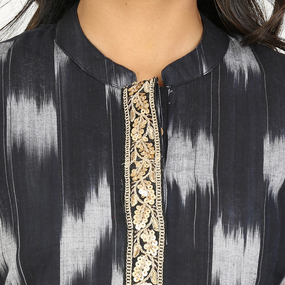 Kansie 100% Pure Cotton Ikat Kurta (5)