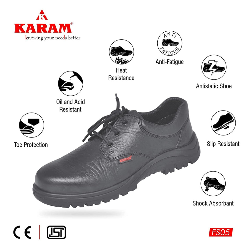 Karam FS05 (Black) Steel toe work safety shoe (3)