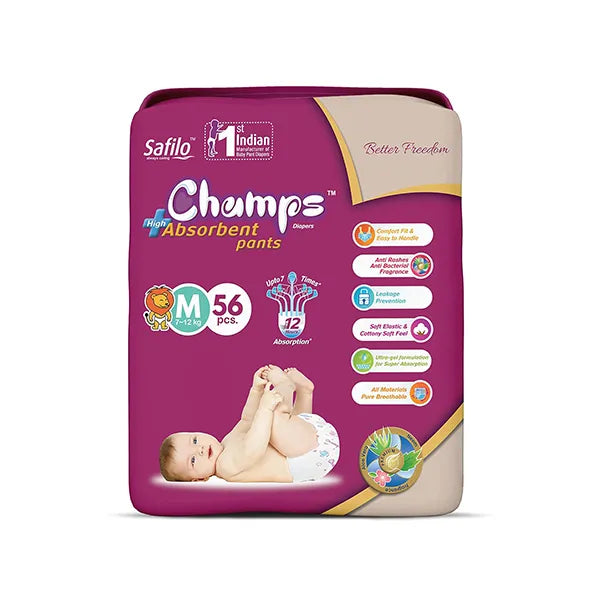 Leakage Protection Pants for Babies_7 to 12 Kg_M_56 Pcs-2